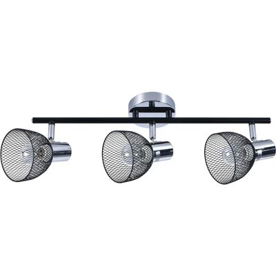 Lumes Czarna loftowa lampa sufitowa z regulacją kloszy - 23X EX789 A4-A35 Lumes Czarna loftowa lampa sufitowa z regulacją kloszy - 23X EX789 A4-A35