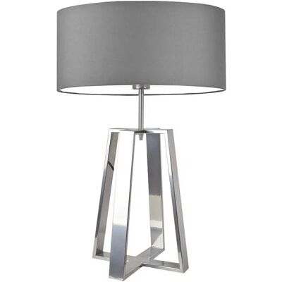 Lumes Nowoczesna lampka nocna na srebrnym stelażu - M0-B73 Lumes Nowoczesna lampka nocna na srebrnym stelażu - M0-B73