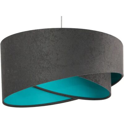 Lumes Grafitowo-turkusowa designerska lampa wisząca - 4X EX991 T2-W10 Lumes Grafitowo-turkusowa designerska lampa wisząca - 4X EX991 T2-W10