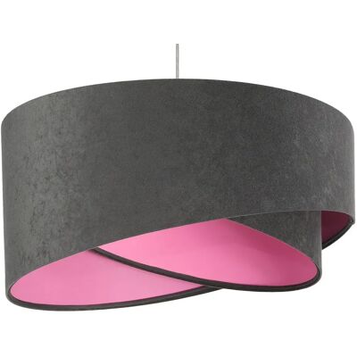 Lumes Grafitowo-różowa nowoczesna lampa wisząca - EX991 S6-H96 Lumes Grafitowo-różowa nowoczesna lampa wisząca - EX991 S6-H96