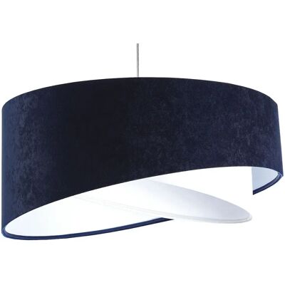 Lumes Granatowo-biała lampa wisząca nad stół - EX995 T8-C20 Lumes Granatowo-biała lampa wisząca nad stół - EX995 T8-C20