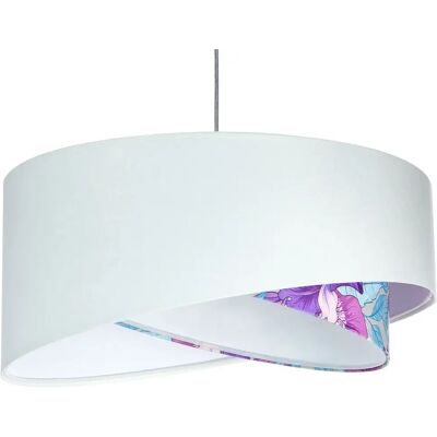Lumes Biało-kolorowa welurowa lampa wisząca R8-T02 Lumes Biało-kolorowa welurowa lampa wisząca R8-T02
