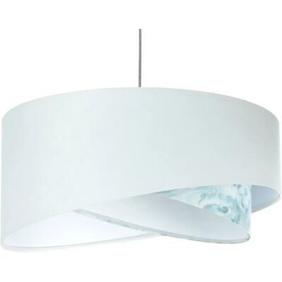 Lumes Biało-niebieska lampa wisząca z abażurem T4-A35 Lumes Biało-niebieska lampa wisząca z abażurem T4-A35