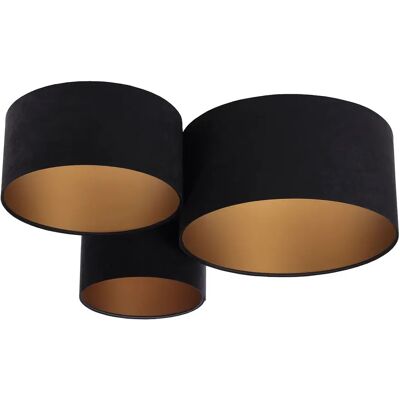 Lumes Czarno złoty plafon welurowy glamour P7-P73 Lumes Czarno złoty plafon welurowy glamour P7-P73