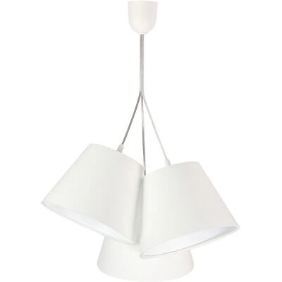 Lumes Biała nowoczesna lampa wisząca stożek S6-F65 Lumes Biała nowoczesna lampa wisząca stożek S6-F65