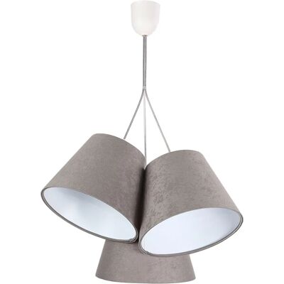 Lumes Szaro-biała lampa wisząca dzwonki G9-T12 Lumes Szaro-biała lampa wisząca dzwonki G9-T12