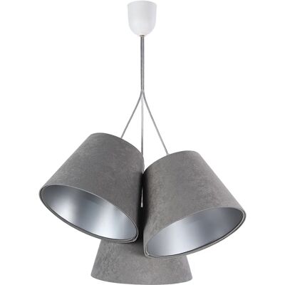 Lumes Szaro-srebrna lampa wisząca stożki F0-K22 Lumes Szaro-srebrna lampa wisząca stożki F0-K22