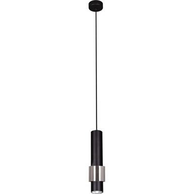 Lumes Czarno-chromowana lampa wisząca tuba F9-S40 Lumes Czarno-chromowana lampa wisząca tuba F9-S40