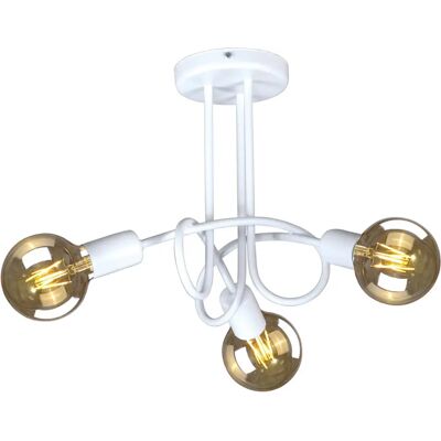 Lumes Biała lampa sufitowa supeł loft - S146 E6-T82 Lumes Biała lampa sufitowa supeł loft - S146 E6-T82