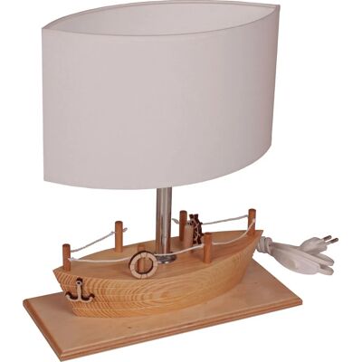 Lumes Drewniana lampka biurkowa dla dzieci statek - 3X S185 P1-M15 Lumes Drewniana lampka biurkowa dla dzieci statek - 3X S185 P1-M15