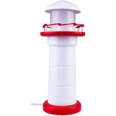 Lumes Biało-czerwona lampka LED na biurko latarnia - S186 A6-L70 Lumes Biało-czerwona lampka LED na biurko latarnia - S186 A6-L70