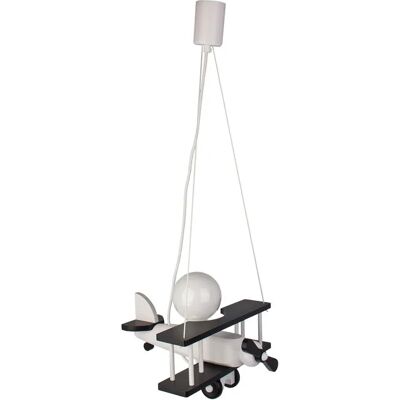 Lumes Biało-czarna lampa wisząca dla dzieci samolot - 6X S199 H0-W07 Lumes Biało-czarna lampa wisząca dla dzieci samolot - 6X S199 H0-W07