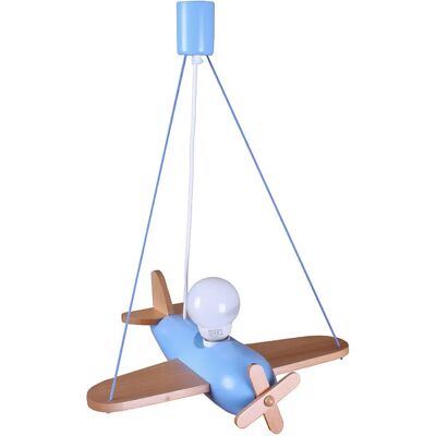 Lumes Niebieska lampa wisząca dziecięca samolot - 5X S201 Z9-H92 Lumes Niebieska lampa wisząca dziecięca samolot - 5X S201 Z9-H92