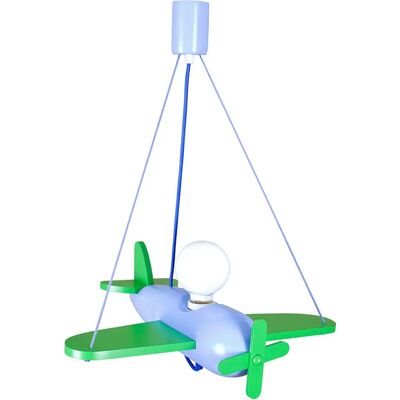 Lumes Zielona lampa wisząca dla dzieci samolot - 4X S201 K2-D96 Lumes Zielona lampa wisząca dla dzieci samolot - 4X S201 K2-D96