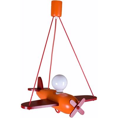 Lumes Czerwona lampa wisząca samolot do pokoju dziecka - S201 Z2-M20 Lumes Czerwona lampa wisząca samolot do pokoju dziecka - S201 Z2-M20