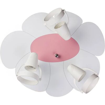 Lumes Biało-różowa dziecięca lampa sufitowa - S212 B5-D99 Lumes Biało-różowa dziecięca lampa sufitowa - S212 B5-D99