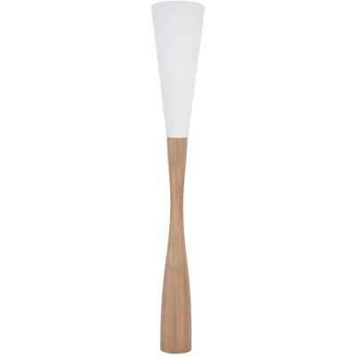 Lumes Brązowo-biała lampa stojąca drewniana - 12X S231 G4-A60 Lumes Brązowo-biała lampa stojąca drewniana - 12X S231 G4-A60