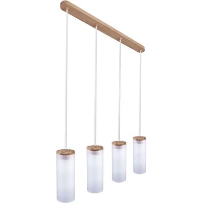 Lumes Biała poczwórna lampa wisząca nad stół - S239 L9-F45 Lumes Biała poczwórna lampa wisząca nad stół - S239 L9-F45