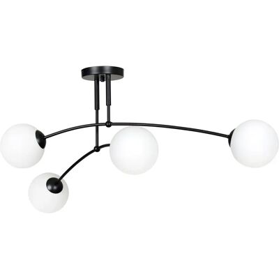 Lumes Czarna minimalistyczna lampa sufitowa - 8X D071 H8-D10 Lumes Czarna minimalistyczna lampa sufitowa - 8X D071 H8-D10