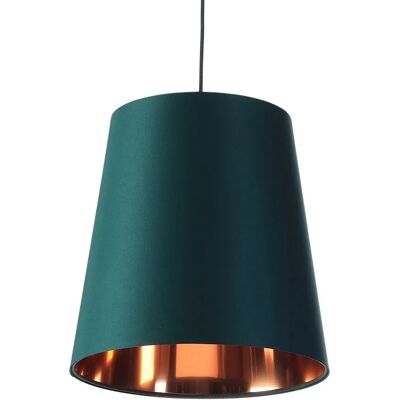 Lumes Zielona lampa wisząca stożek z wnętrzem rose gold - 3X S403 M1-T83 Lumes Zielona lampa wisząca stożek z wnętrzem rose gold - 3X S403 M1-T83