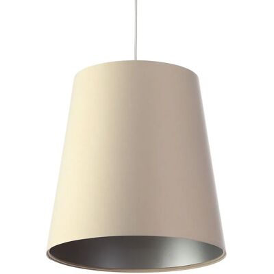 Lumes Kremowo-srebrna lampa wisząca stożek do salonu H4-W02 Lumes Kremowo-srebrna lampa wisząca stożek do salonu H4-W02