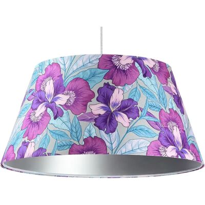 Lumes Fioletowa welurowa lampa wisząca w kwiaty - S413 C2-M52 Lumes Fioletowa welurowa lampa wisząca w kwiaty - S413 C2-M52