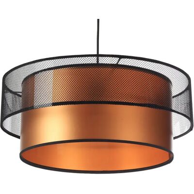 Lumes Miedziano-czarna lampa wisząca nad stół z siatką - 4X S421 R3-C25 Lumes Miedziano-czarna lampa wisząca nad stół z siatką - 4X S421 R3-C25