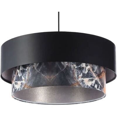 Lumes Czarna marmurkowa lampa wisząca nad stół - 4X S422 R9-E31 Lumes Czarna marmurkowa lampa wisząca nad stół - 4X S422 R9-E31