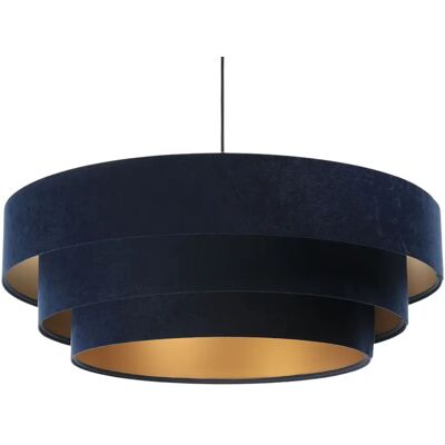 Lumes Granatowa welurowa lampa wisząca glamour - 5X S441 P5-L60 Lumes Granatowa welurowa lampa wisząca glamour - 5X S441 P5-L60