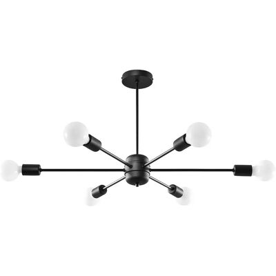 Lumes Czarny duży żyrandol industrialny - 3X S497 Z5-P86 Lumes Czarny duży żyrandol industrialny - 3X S497 Z5-P86