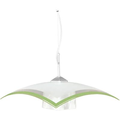 Lumes Biało-zielona lampa wisząca do kuchni E0-S63 Lumes Biało-zielona lampa wisząca do kuchni E0-S63