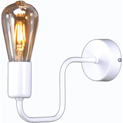 Lumes Biały industrialny kinkiet ścienny - S575 H1-T57 Lumes Biały industrialny kinkiet ścienny - S575 H1-T57
