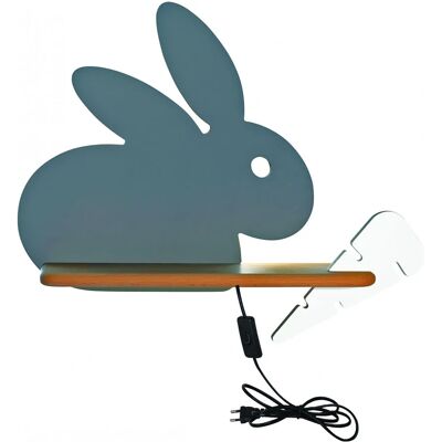 Lumes Szaro-biała lampka nocna w kształcie królika z wtyczką - K028 G1-S43 Lumes Szaro-biała lampka nocna w kształcie królika z wtyczką - K028 G1-S43
