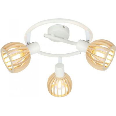 Lumes Biała nowoczesna potrójna lampa sufitowa - 3X K089 B9-S80 Lumes Biała nowoczesna potrójna lampa sufitowa - 3X K089 B9-S80