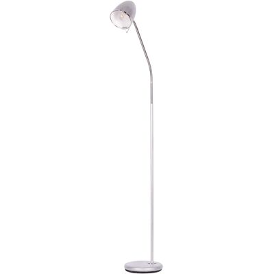 Lumes Srebrna metalowa lampa podłogowa E1-Z74 Lumes Srebrna metalowa lampa podłogowa E1-Z74