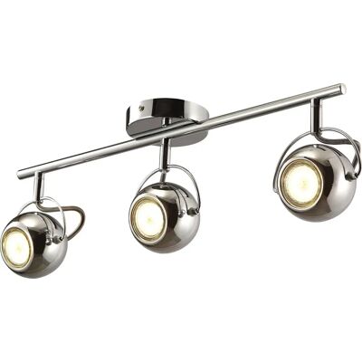 Lumes Chromowana lampa sufitowa ze spotami - 3X S982 D2-E64 Lumes Chromowana lampa sufitowa ze spotami - 3X S982 D2-E64