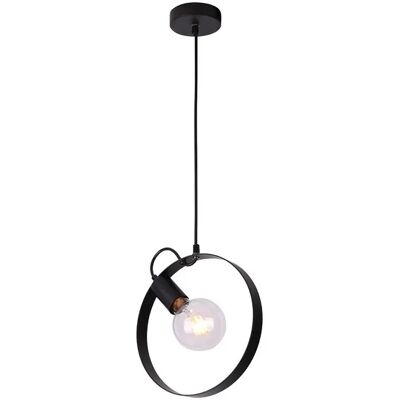 Lumes Czarna nowoczesna wisząca lampa koło K0-A62 Lumes Czarna nowoczesna wisząca lampa koło K0-A62