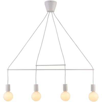 Lumes Biała industrialna lampa wisząca - 4X K167 K3-Z47 Lumes Biała industrialna lampa wisząca - 4X K167 K3-Z47