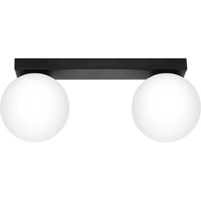 Lumes Czarna lampa sufitowa z kloszami w kształcie kuli - 4X A164 H0-S50 Lumes Czarna lampa sufitowa z kloszami w kształcie kuli - 4X A164 H0-S50