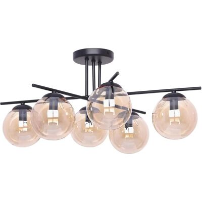 Lumes Bursztynowa nowoczesna duża lampa sufitowa - A218 E2-E01 Lumes Bursztynowa nowoczesna duża lampa sufitowa - A218 E2-E01