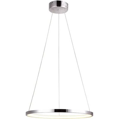 Lumes Chromowana lampa wisząca okrąg 30 cm - 14X V081 F2-H89 Lumes Chromowana lampa wisząca okrąg 30 cm - 14X V081 F2-H89