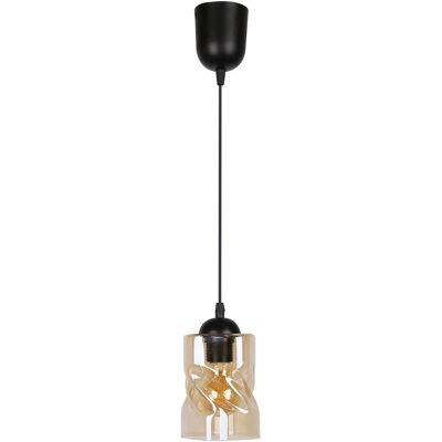 Lumes Pojedyncza lampa wisząca do kuchni klosz bursztynowy - Z023 H7-G40 Lumes Pojedyncza lampa wisząca do kuchni klosz bursztynowy - Z023 H7-G40