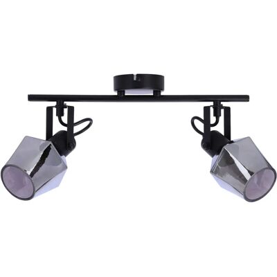 Lumes Lampa sufitowa dwupunktowa na listwie w stylu loft - Z053 W3-M21 Lumes Lampa sufitowa dwupunktowa na listwie w stylu loft - Z053 W3-M21