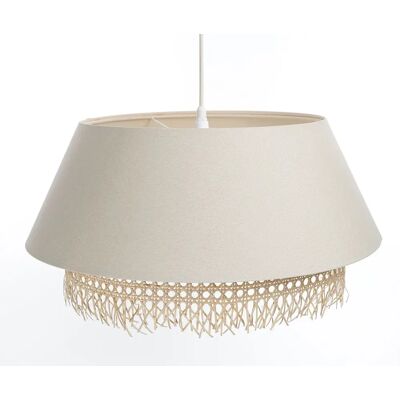 Lumes Kremowa abażurowa lampa wisząca boho - 12X A344 L7-W99 Lumes Kremowa abażurowa lampa wisząca boho - 12X A344 L7-W99