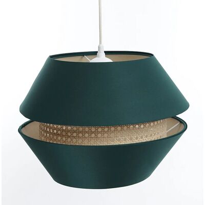 Lumes Zielona dwuczęściowa lampa wisząca w stylu boho - A350 D4-L16 Lumes Zielona dwuczęściowa lampa wisząca w stylu boho - A350 D4-L16