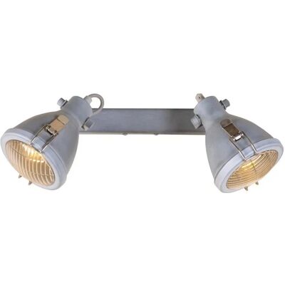 Lumes Szara lampa sufitowa dwa reflektory na listwie K6-M24 Lumes Szara lampa sufitowa dwa reflektory na listwie K6-M24