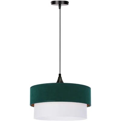 Lumes Elegancka zielona lampa wisząca z welurowym abażurem - 4X V156 A6-S48 Lumes Elegancka zielona lampa wisząca z welurowym abażurem - 4X V156 A6-S48