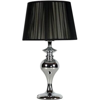Lumes Czarna lampa stołowa z dekoracyjnym nitkowym abażurem - 6X V164 W5-A30 Lumes Czarna lampa stołowa z dekoracyjnym nitkowym abażurem - 6X V164 W5-A30