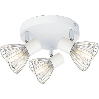 Lumes Biała lampa sufitowa na okrągłej podstawie - V173 F0-B23 Lumes Biała lampa sufitowa na okrągłej podstawie - V173 F0-B23