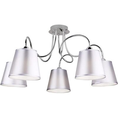 Lumes Duża srebrna lampa sufitowa - 4X K315 F9-S24 Lumes Duża srebrna lampa sufitowa - 4X K315 F9-S24